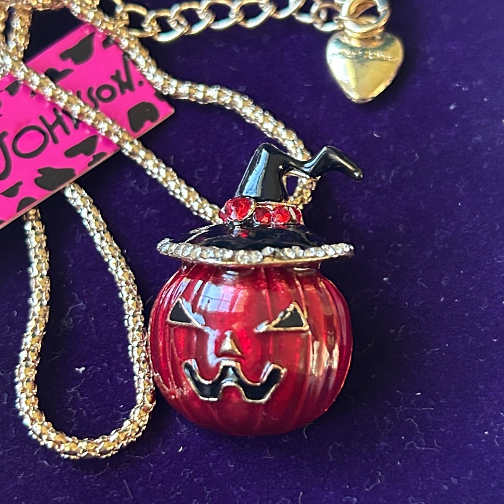 Betsey Johnson Pumpkin Pendant‎ Necklace - Picture 4 of 4